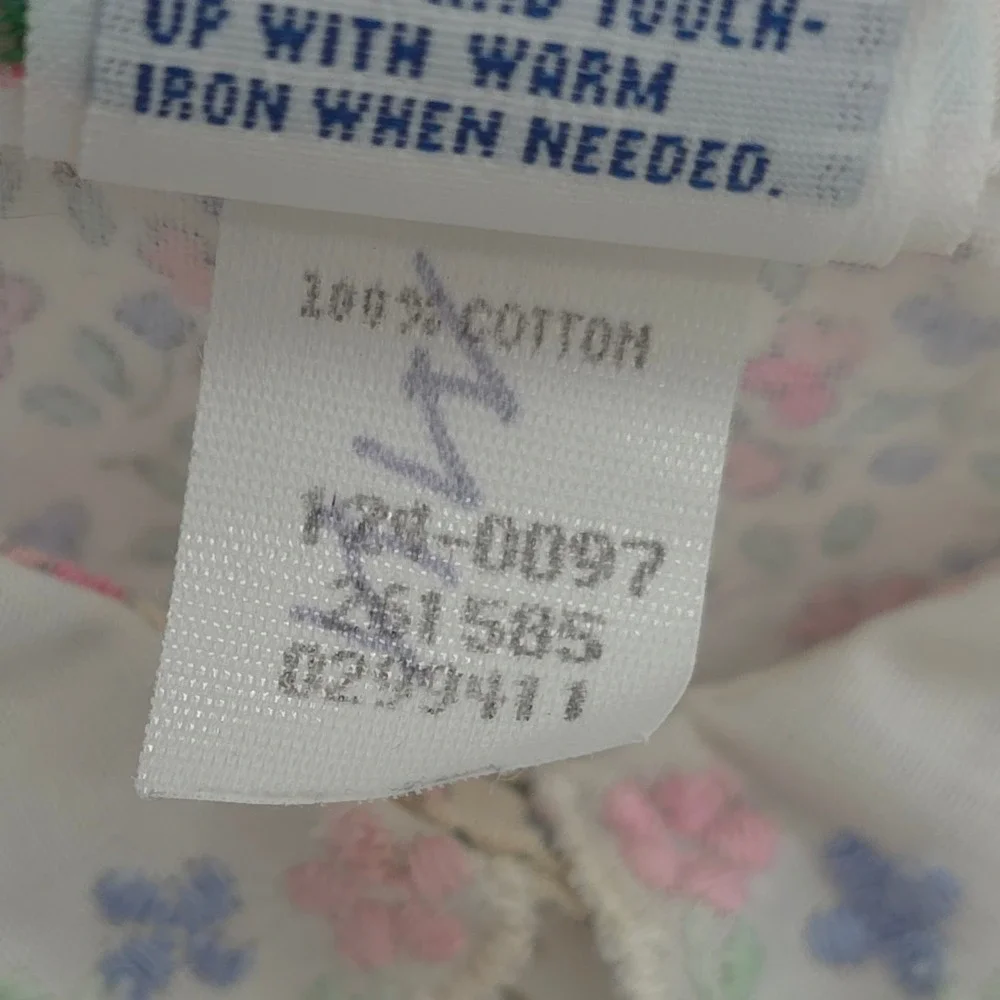 Vintage Floral Embroidered Peter Pan Collar Top OshKosh Blouse Kids 12M